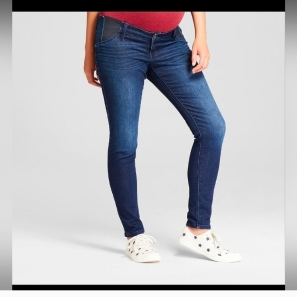 Isabel Maternity by Ingrid & Relaxed Fit Below Knee Skinny Jeans Power